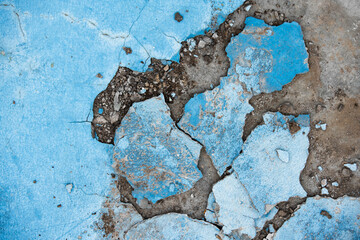 Cracked concrete wall texture pattern of color crack concrete pavement damage fractured...