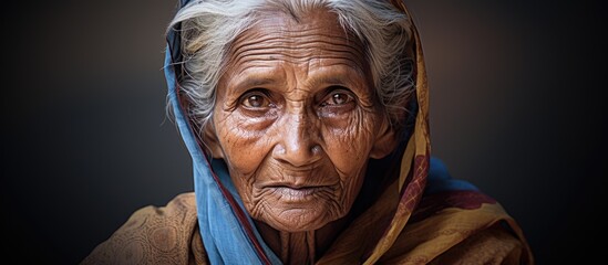 Elderly woman from India.