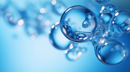 Floating Blue Molecules: Abstract Glass Composition with Selective Focus