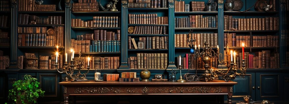 Nestled among tall bookcases in an old-fashioned wooden library is a hidden chamber. .