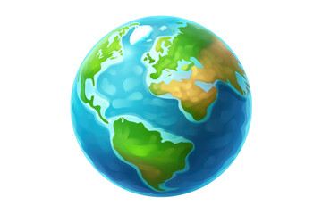 icon Cartoon planet Earth