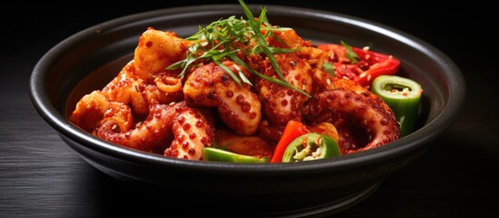 Spicy Korean octopus dish.