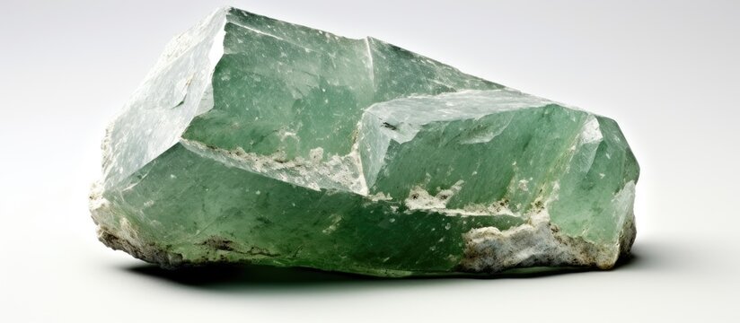 A natural mineral rock specimen: aventurine gemstone.