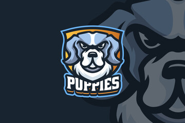 Fototapeta premium puppy dog mascot logo design for sport gaming team