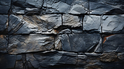 Black Stones texture and background. Rock texture. Abstract texture and background for designers. Ai