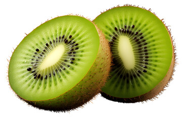 Halved kiwi fruit