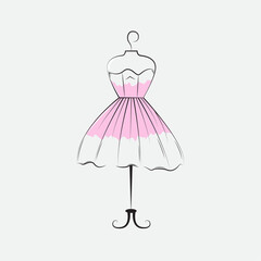 Women's clothing logo with hanger