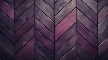 Herringbone Pattern of Deep Purple and Charcoal Wooden Panels