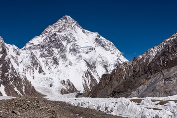 View of Mt.K2 on K2 base camp, Pakistan