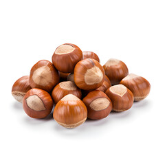 Obraz premium Hazelnuts isolated on white background
