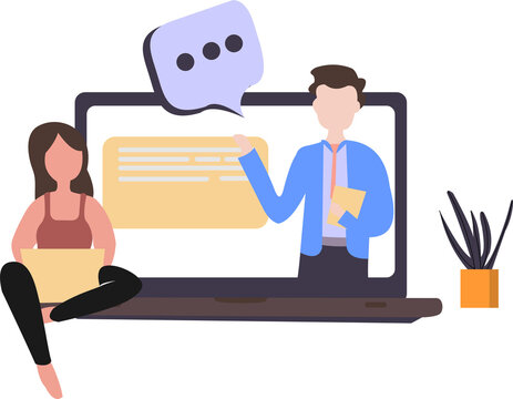 Online Elerning Illustration