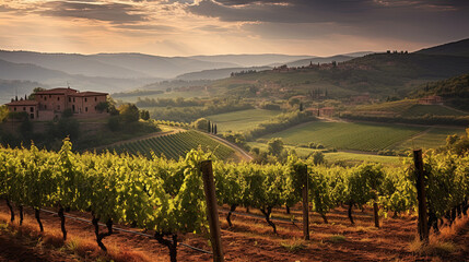 A Captivating Italian of Vineyards and Breathtaking Beauty Unveiled in a Landscape View