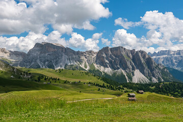 scenic image of the splendid and rocky Dolomites in summer