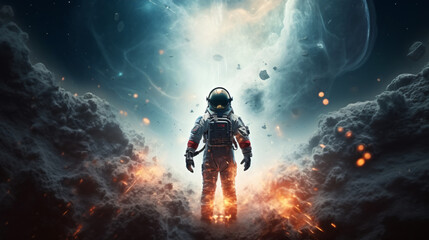 Man in spacesuit astronaut