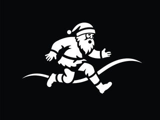 vector illustration of a cartoon Santa Claus