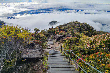 Mount Kinabalu scenery at sunrise