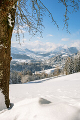 Winter Landscape in the Alps in upperaustria, Pyhrn-Priel