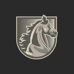vector horse logo emblem illustration