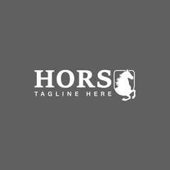 jumping horse emblem logo design