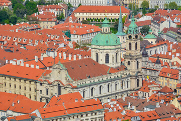 Fototapeta na wymiar St. Nicholas church in Mala Strana (Lesser Town), Prague, Czech Republic