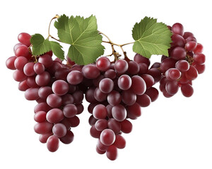 Fototapeta premium bunch of red grapes on transparent background