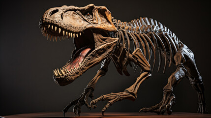 Fototapeta na wymiar T rex dinosaur skeleton