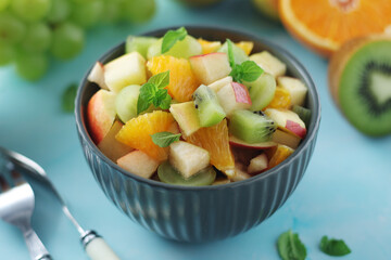 A bowl with fresh fruit	