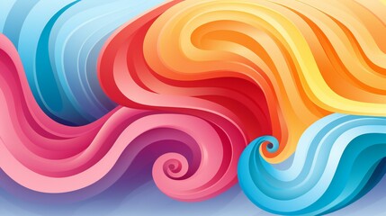 Whimsical Waves of Color Flowing in Harmonious Swirls in a Vibrant and Energetic Abstract Design