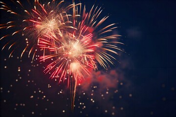 Fototapeta premium red fireworks