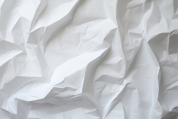 Obraz premium White and Gray Crushed Paper. Background Texture