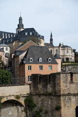 Fototapeta na wymiar Views of Luxembourg or Luxembourg City capital city of Luxembourg country and one of de facto capitals of European Union