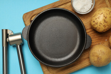 Cooking concept with pan, cooking homemade food