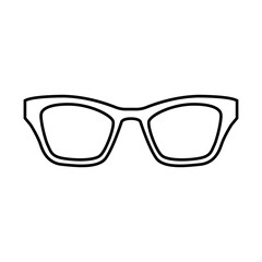 Fototapeta premium Glasses icon vector. Sunglasses illustration sign. blindness symbol or logo.