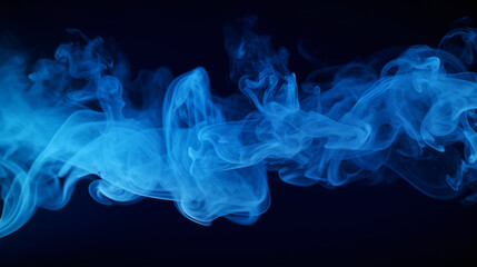 Fototapeta na wymiar 3d render blue smoke filling empty space fume