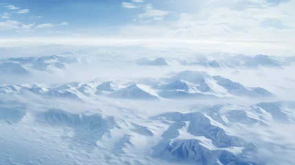 Foto op Canvas permafrost arctic tundra landscape illustration snow ice, polar barren, wilderness glaciers permafrost arctic tundra landscape © vectorwin