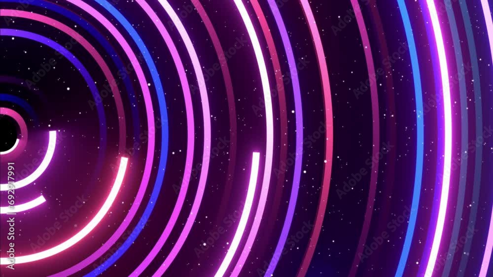 Wall mural 4k of traveling through star fields space light glowing. space nebula moving with stars space nebula