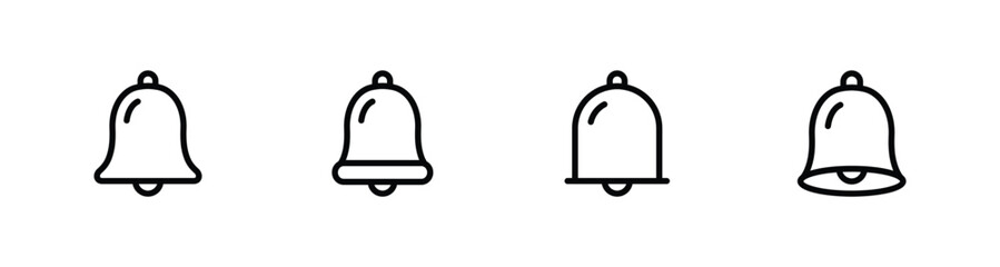 Notification bell icon set. bell icon vector illustration
