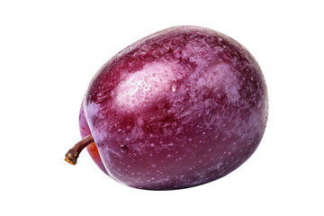 Fresh plum isolated on transparent background.
