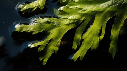 Green algae Chlorophyta seaweed - obrazy, fototapety, plakaty