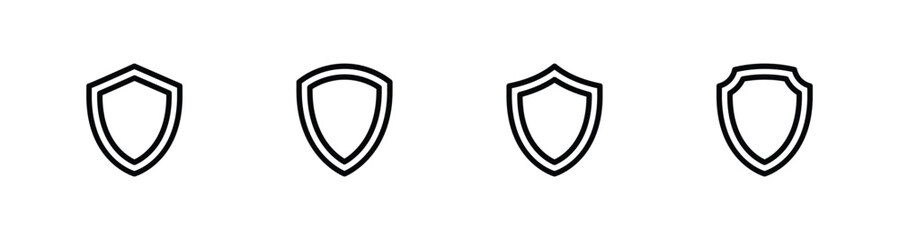 Shield icon set, Protection, Security icon vector illustration 
