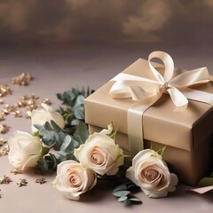 gift box with roses