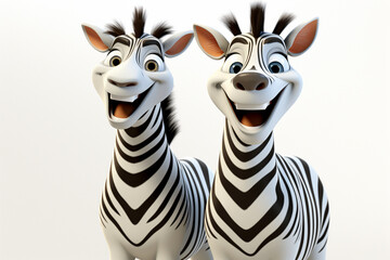 3d cartoon zebra