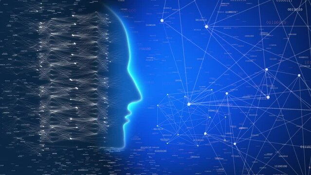 Artificial Intelligence deep learning, ZOOM-IN EASE.