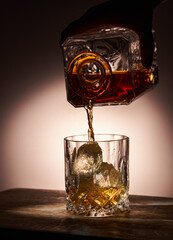 Pouring a glass of whisky