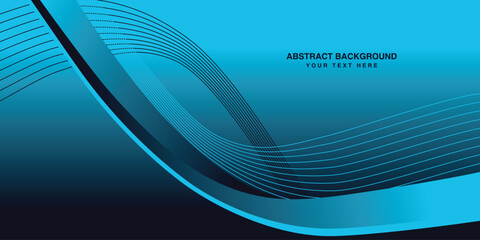 Abstract Background luxurious design with glowing wave, blue Background creative wave lines design element, Vector illustration