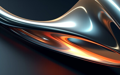 Abstract colorful Glass with dispersion and thin film effect. 3d render