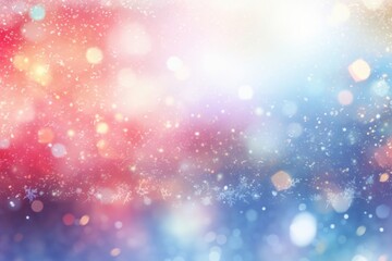 Beautiful holiday winter background with bokeh and snowflakes.