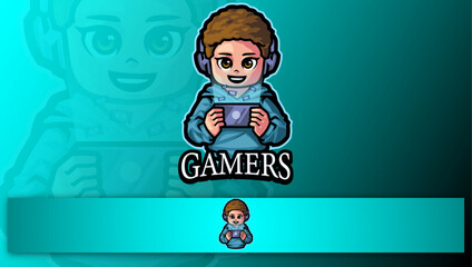 businessman with a computer Halloween card with skull and bones Gaming Girl mascot logo games men  logo gamers boy Youtube gaming logo boy