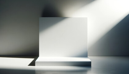 Zen Minimalism: White Wall with Natural Light Shadow Play