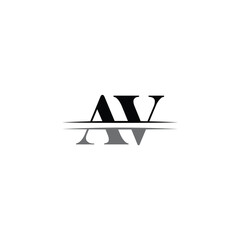 Initial Letter AV VA Logo Design Monogram Creative Modern Sign Symbol Icon. AV VA vector file EPS